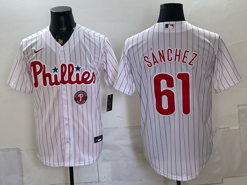 Men 2026 Philadelphia Phillies #61 Sanchez white Game Nike MLB Jersey 0727001->philadelphia phillies->MLB Jersey